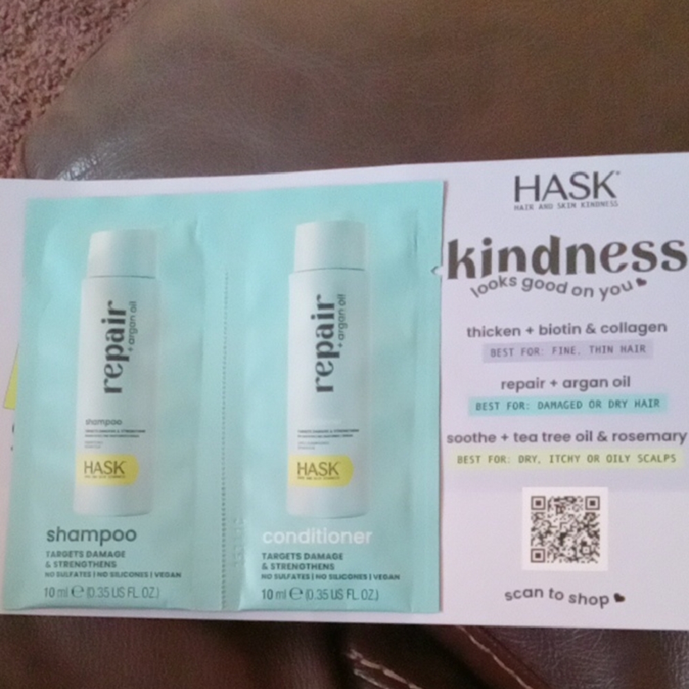 HASK Repair Shampoo and Conditioner - Sample Packets